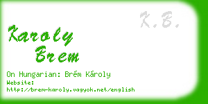 karoly brem business card